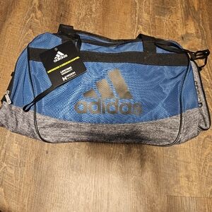 Adidas Blue and Gray Men's Duffel Bag